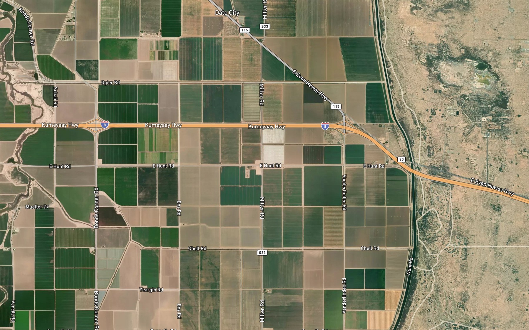 Satellite map of the Warren Drain Two C