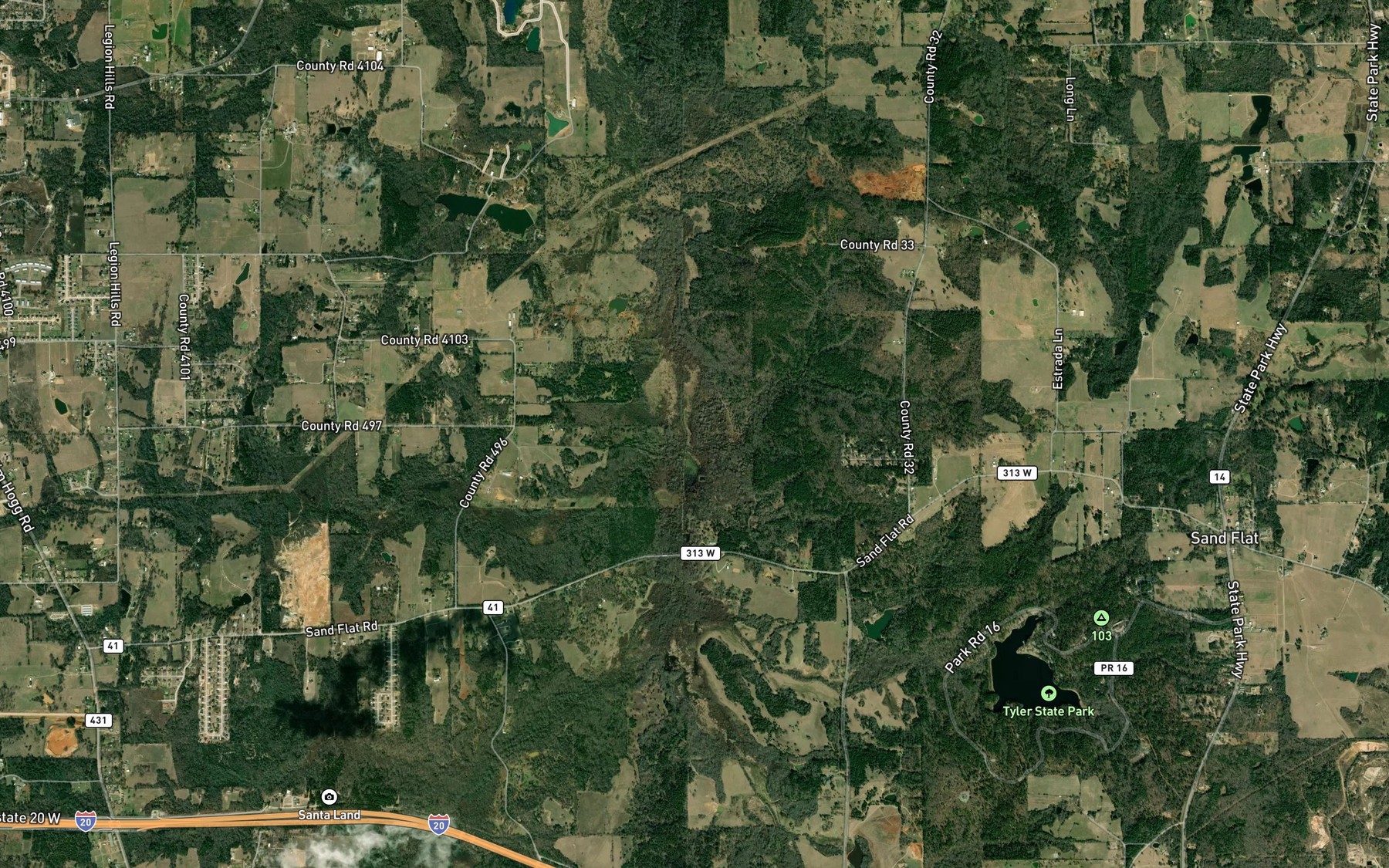 Satellite map of the Cooks Creek