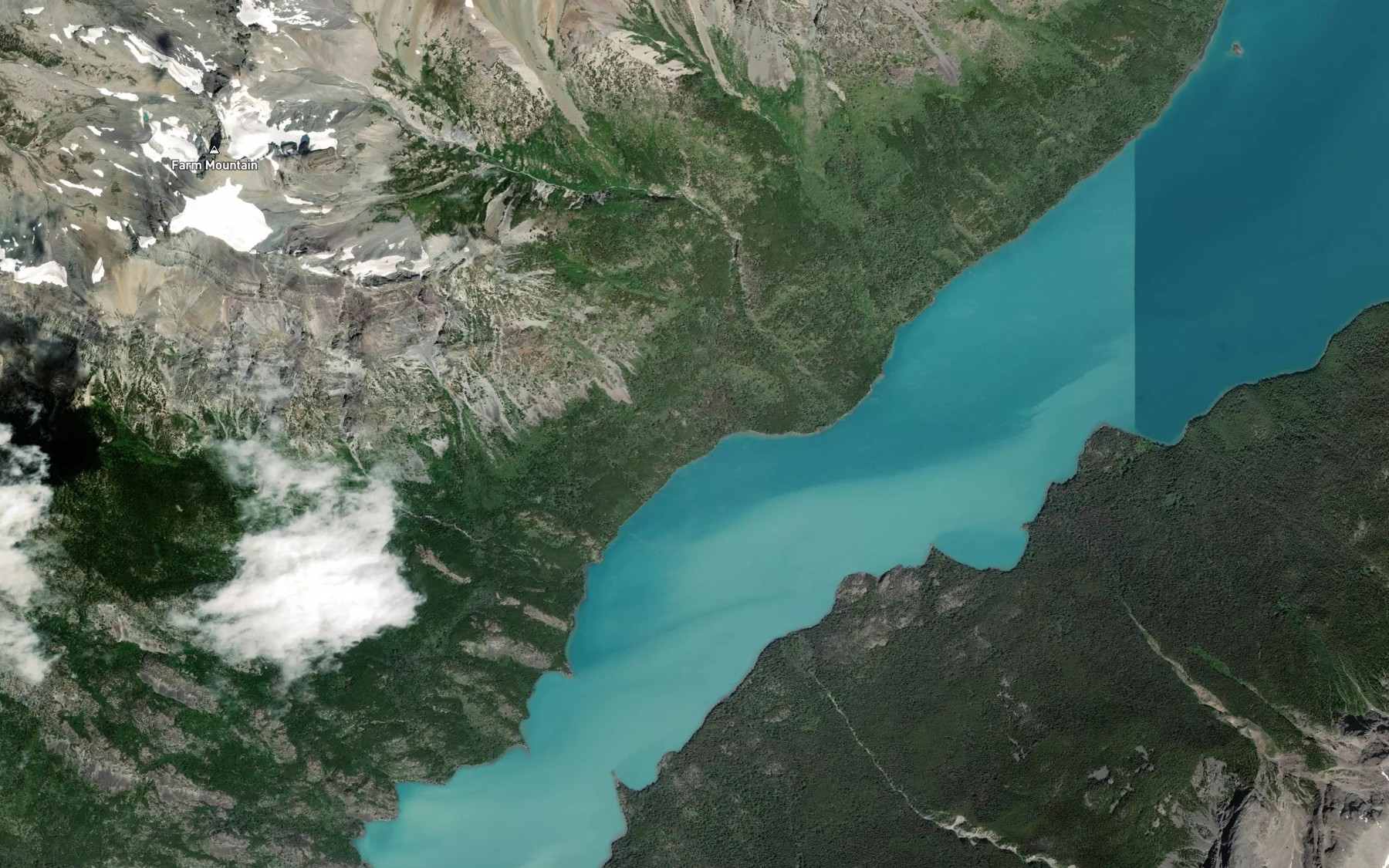 Satellite map of the Rubagub Creek