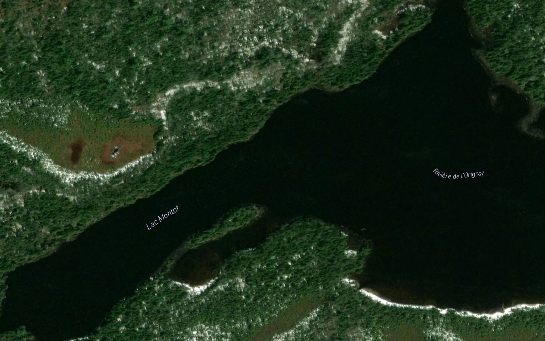 Satellite map of the Lac Montot