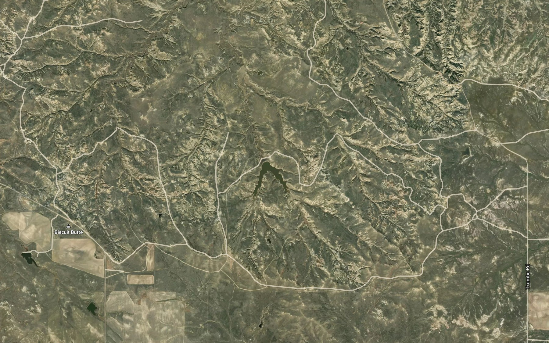 Satellite map of the McKrone Reservoir