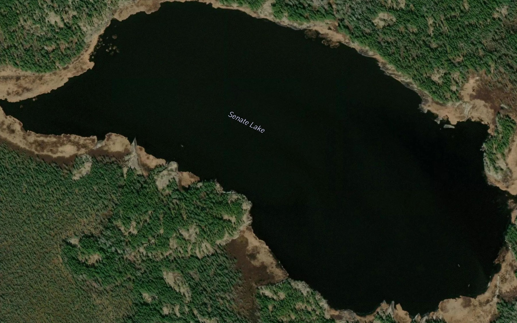 Satellite map of the Senate Lake