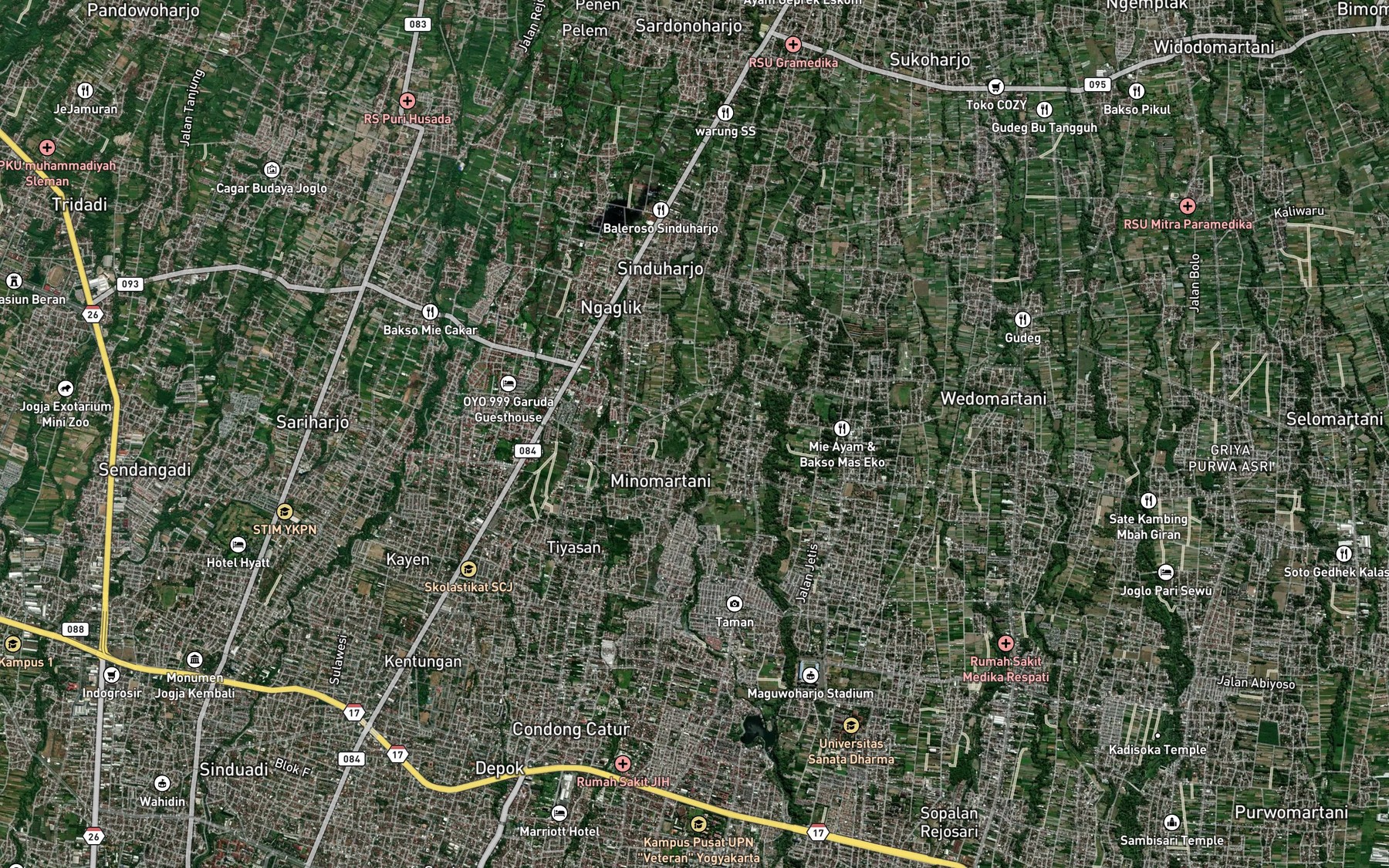 Satellite map of the Kali Kladuan