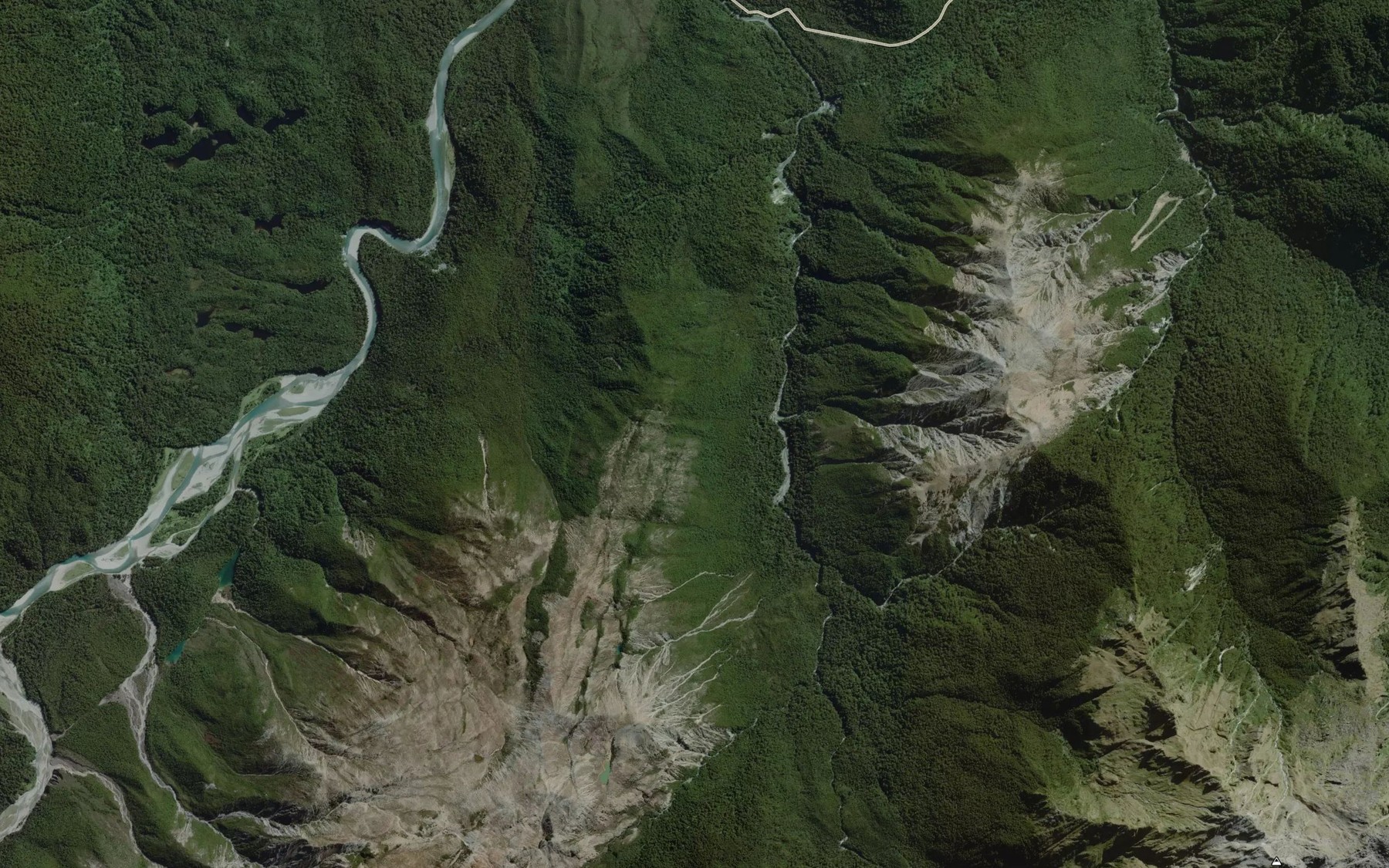 Satellite map of the Mac Falls