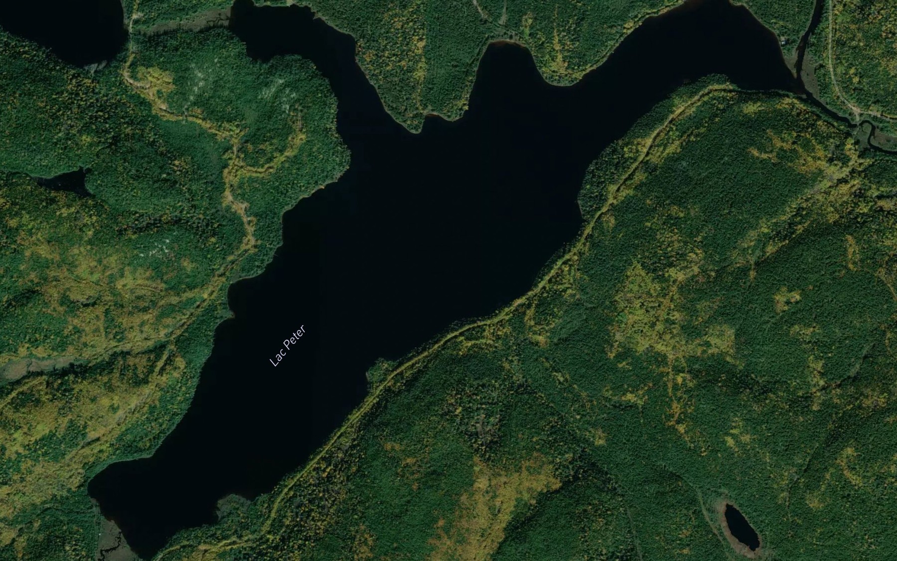 Satellite map of the Lac Peter