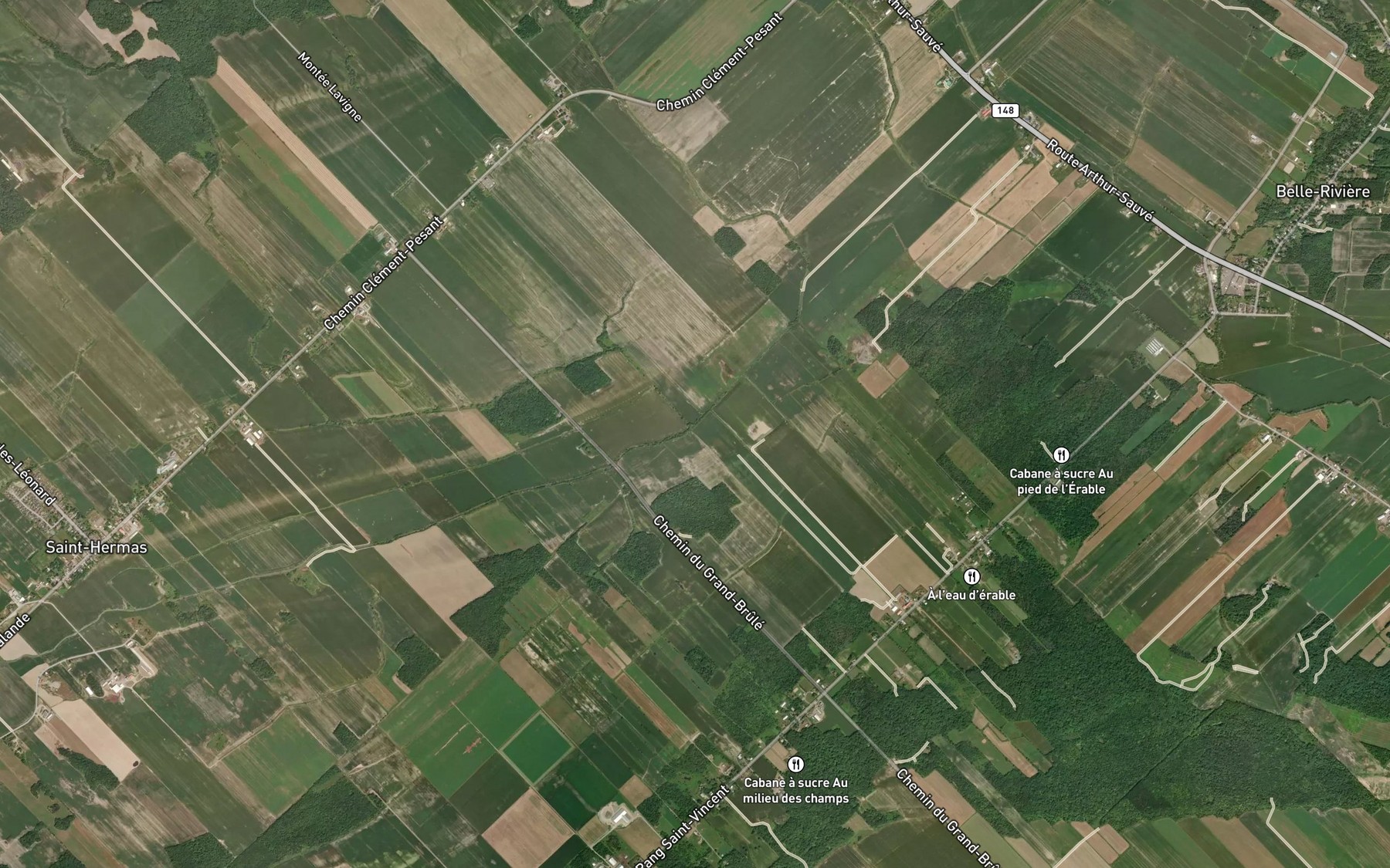 Satellite map of the Cours d'eau Ethier
