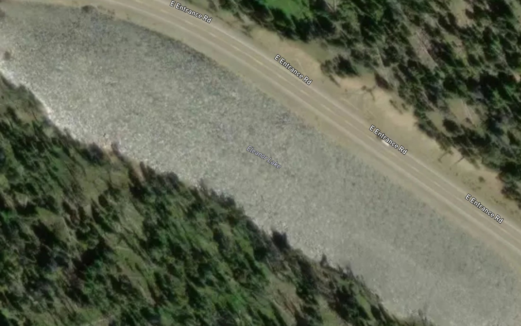 Satellite map of the Eleanor Lake
