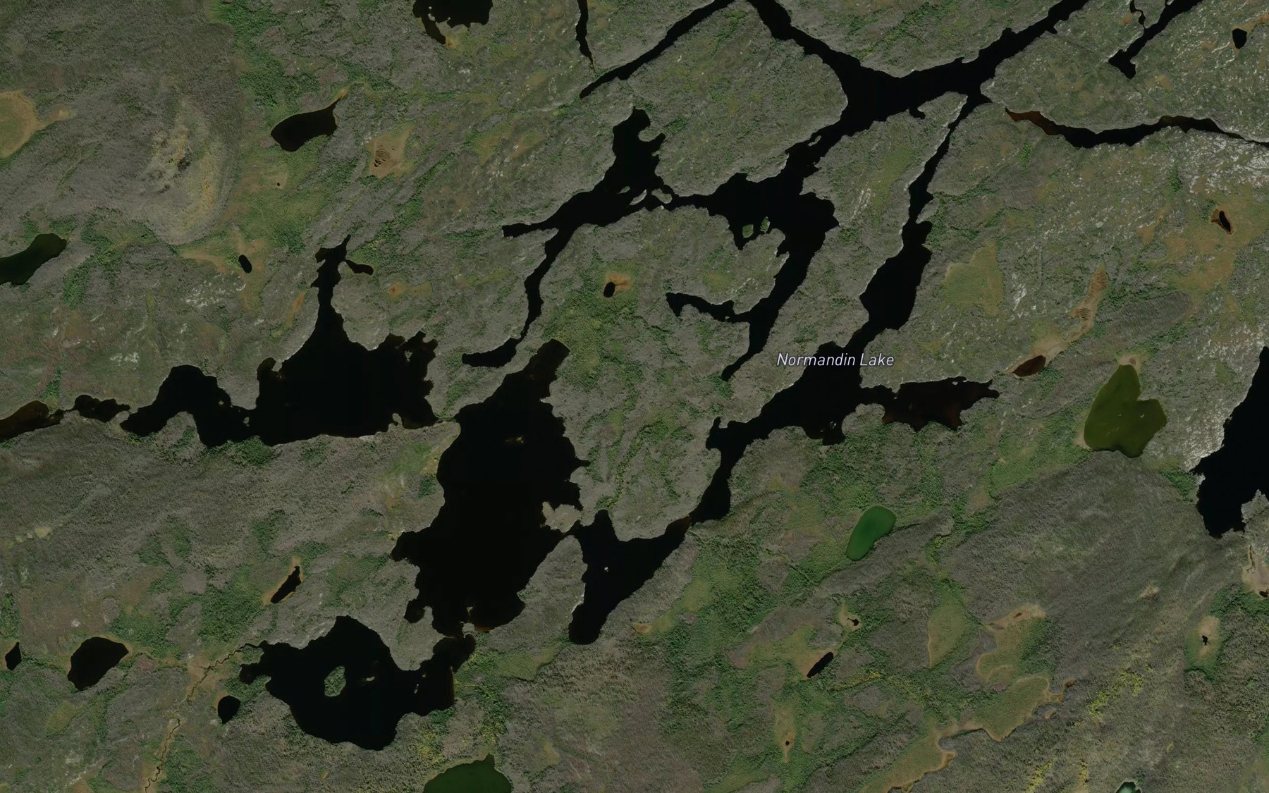 Satellite map of the Normandin Lake