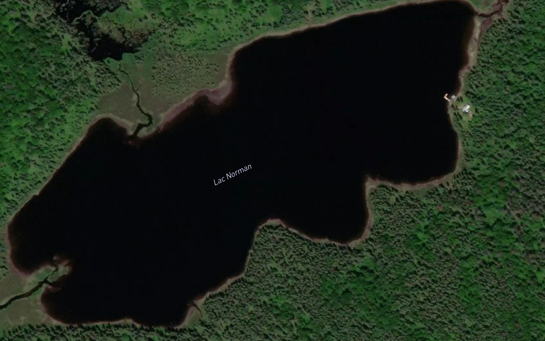 Satellite map of the Lac Norman