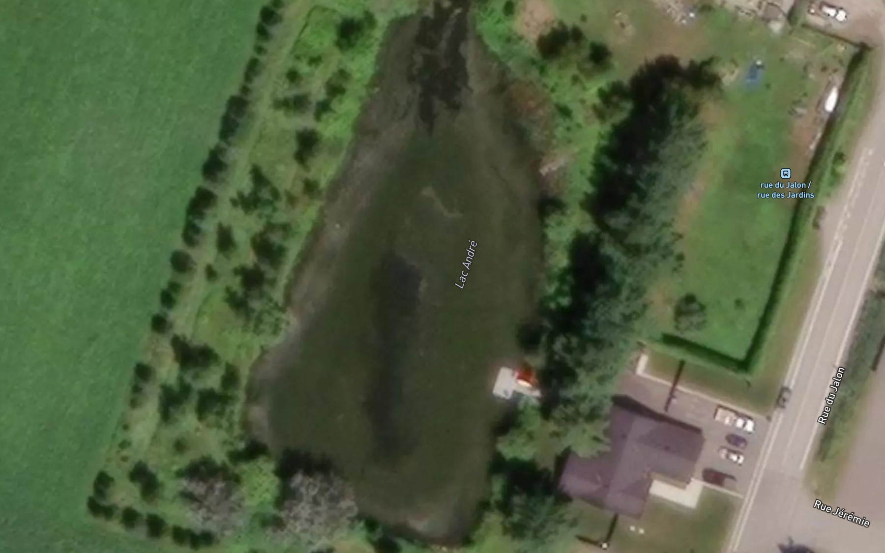 Satellite map of the Lac Andre