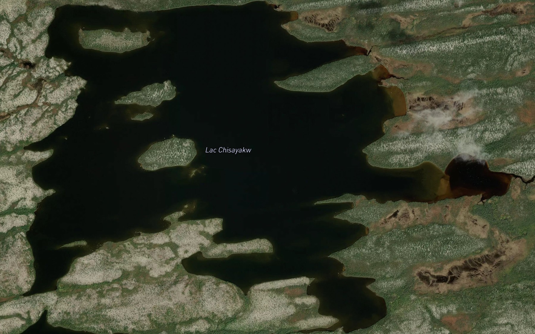 Satellite map of the Lac Chisayakw