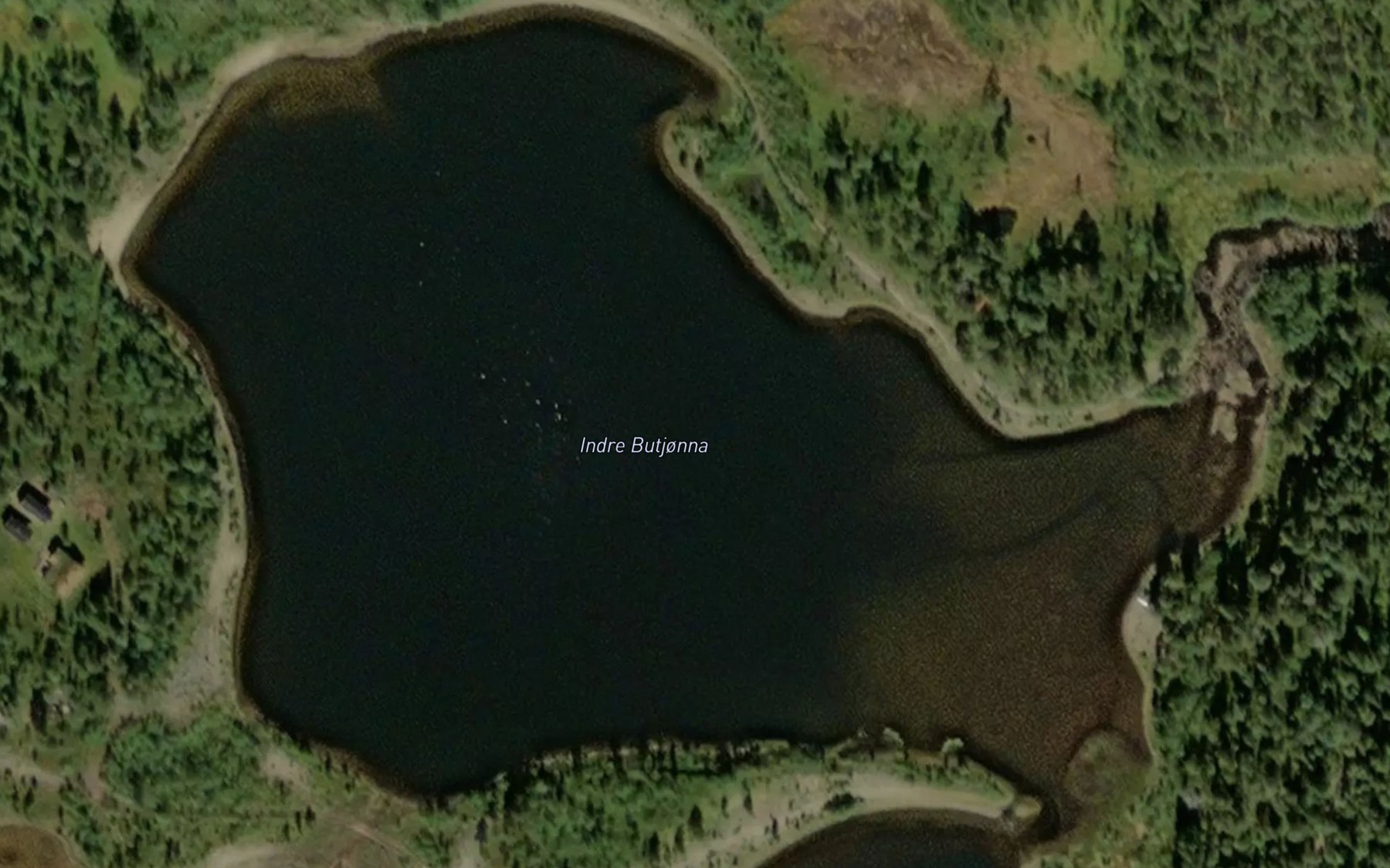 Satellite map of the Butjorn,in