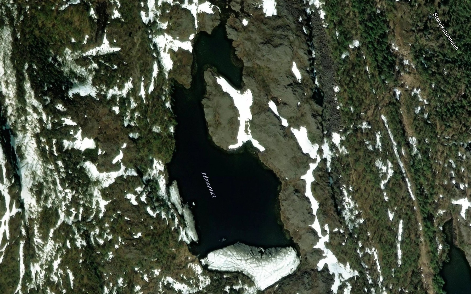 Satellite map of the Julevannet