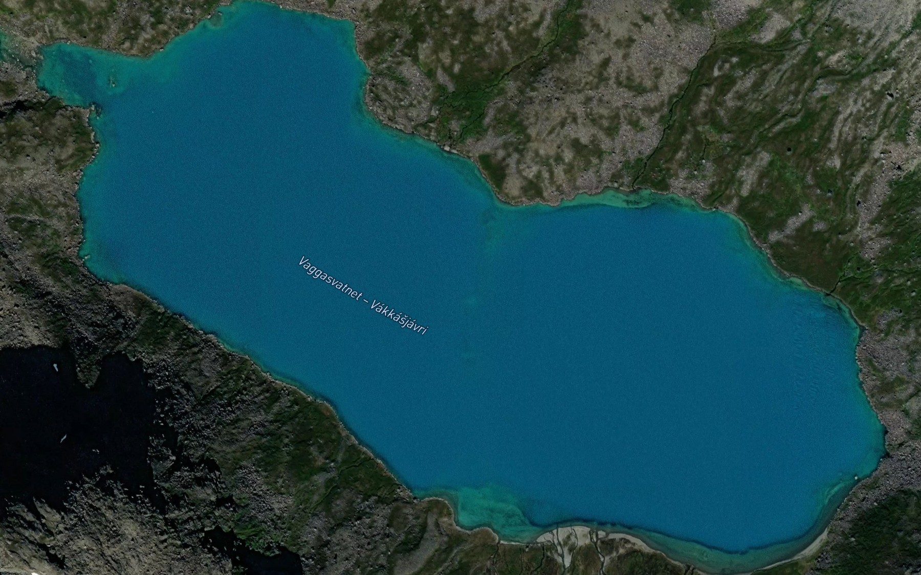 Satellite map of the Vakkasvatnet