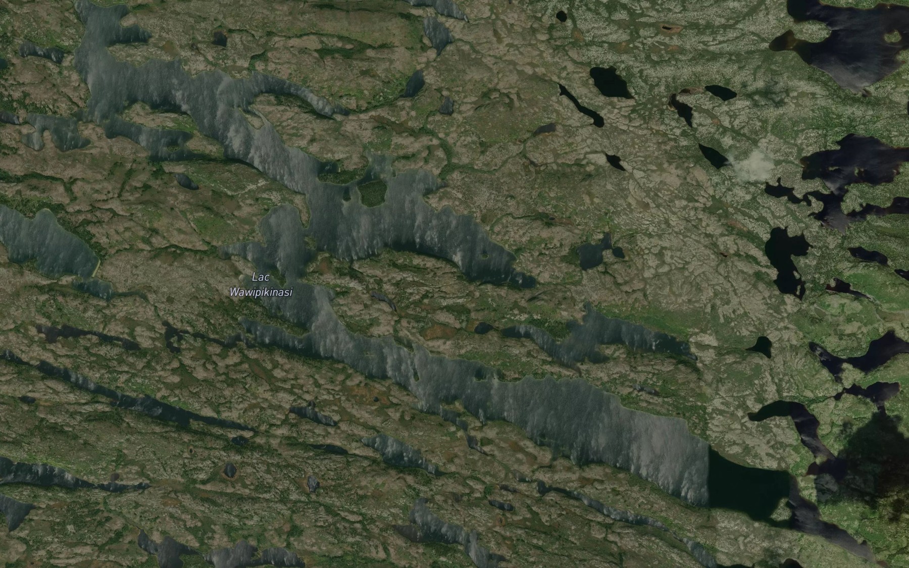Satellite map of the Lac Wawipikinasi