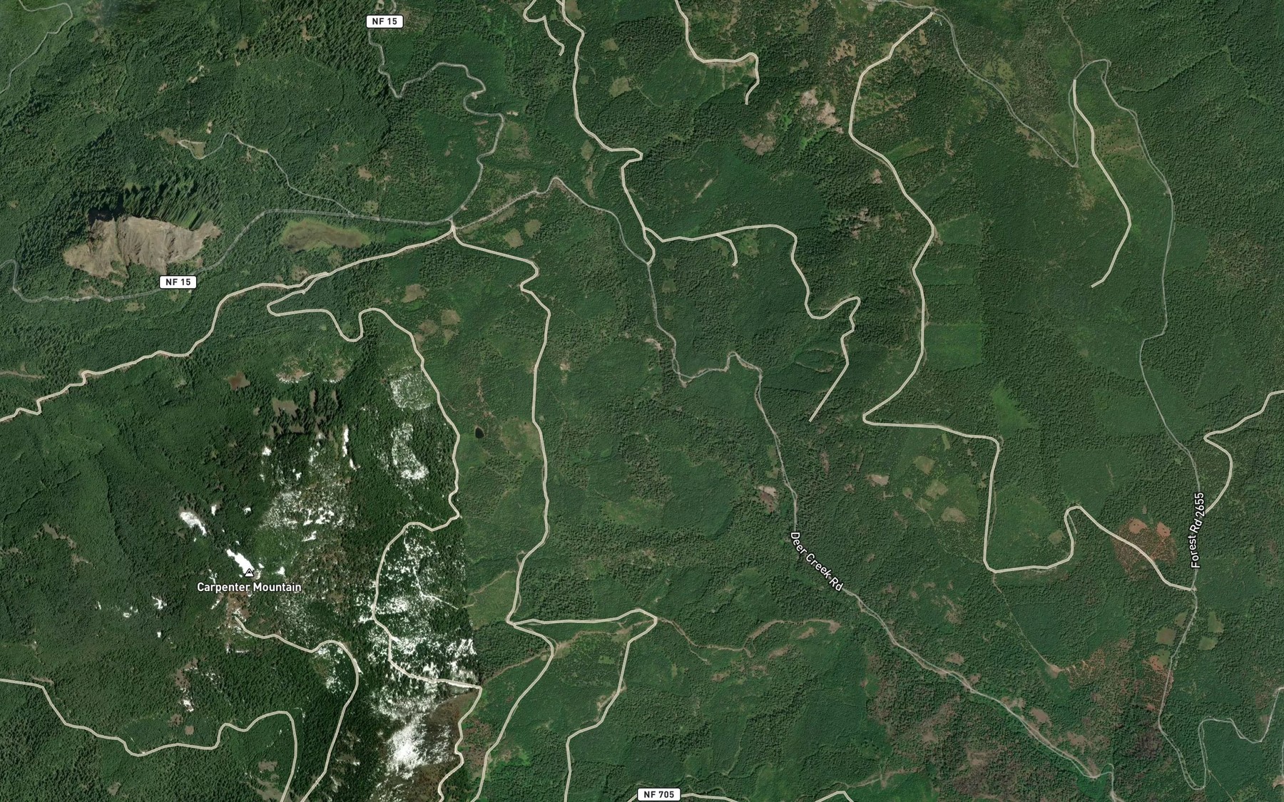 Satellite map of the Conroy Creek