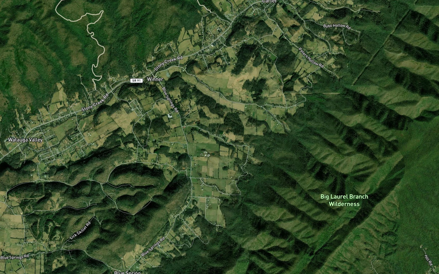 Satellite map of the Vandeventer Branch