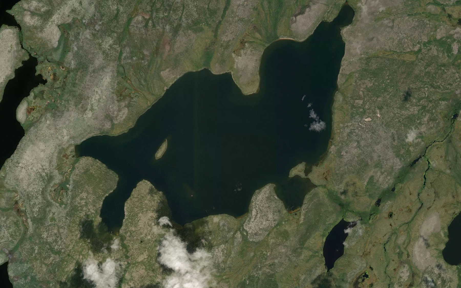 Satellite map of the Paulson Lake