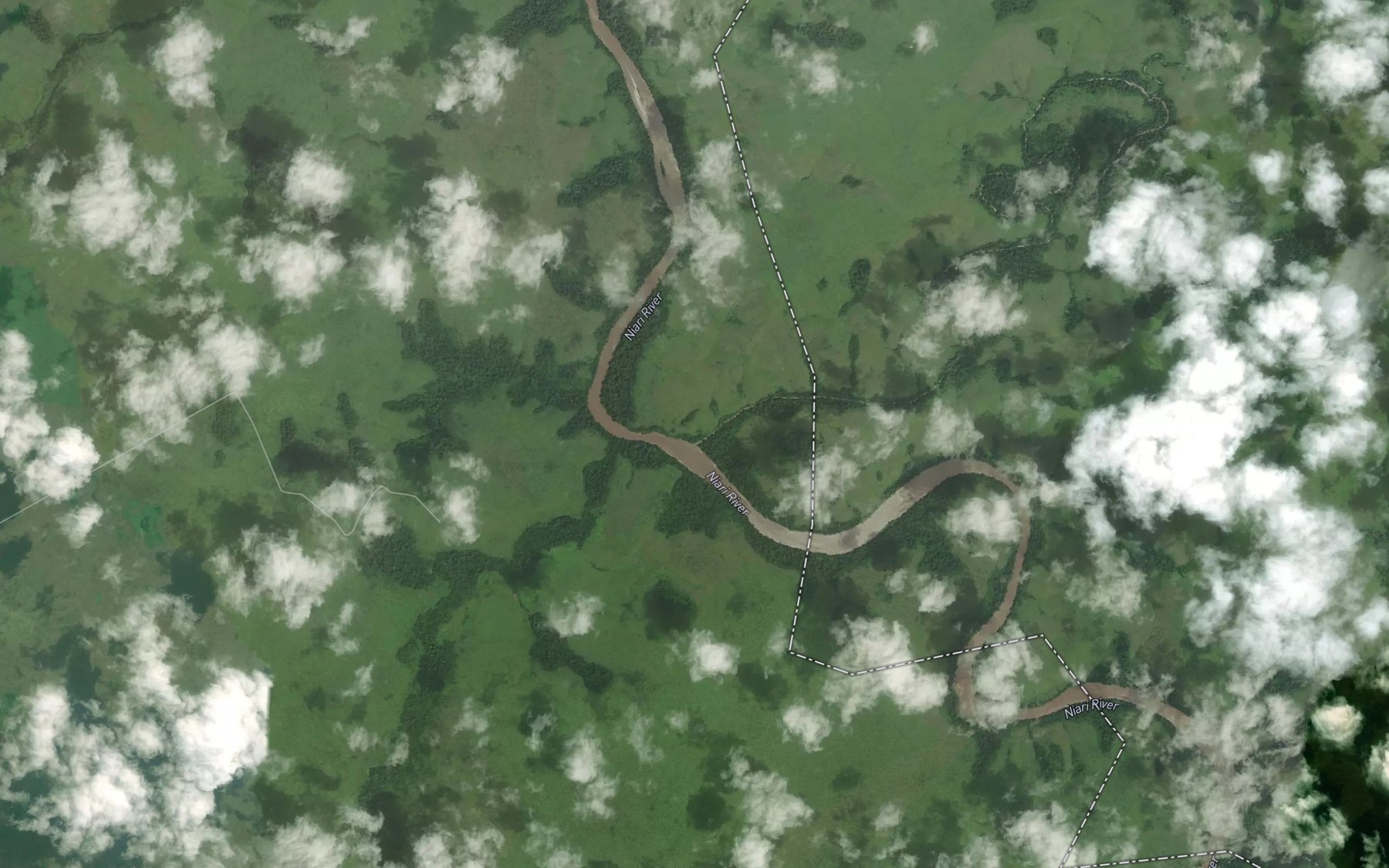 Satellite map of the Louadi