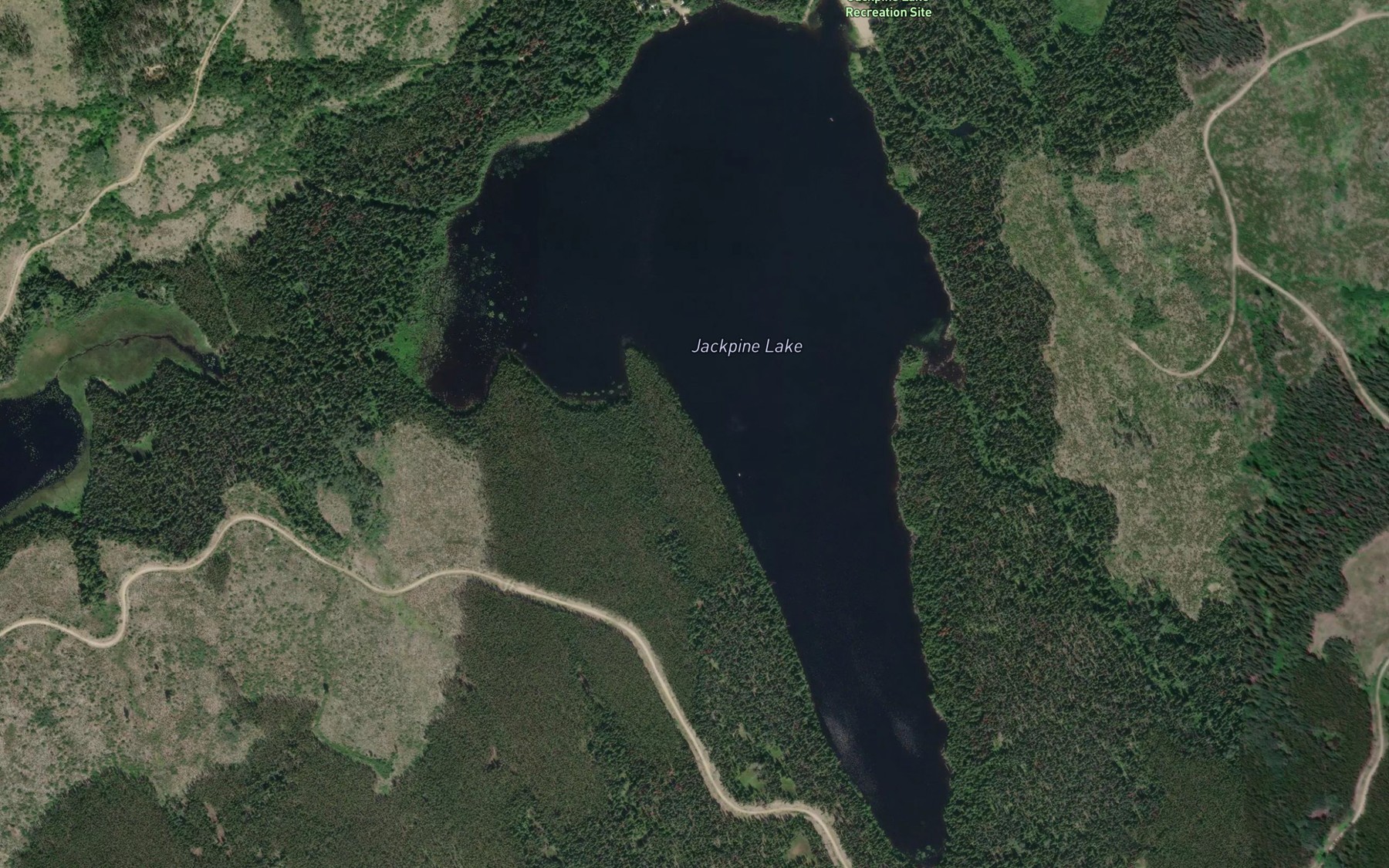 Satellite map of the Jackpine Lake