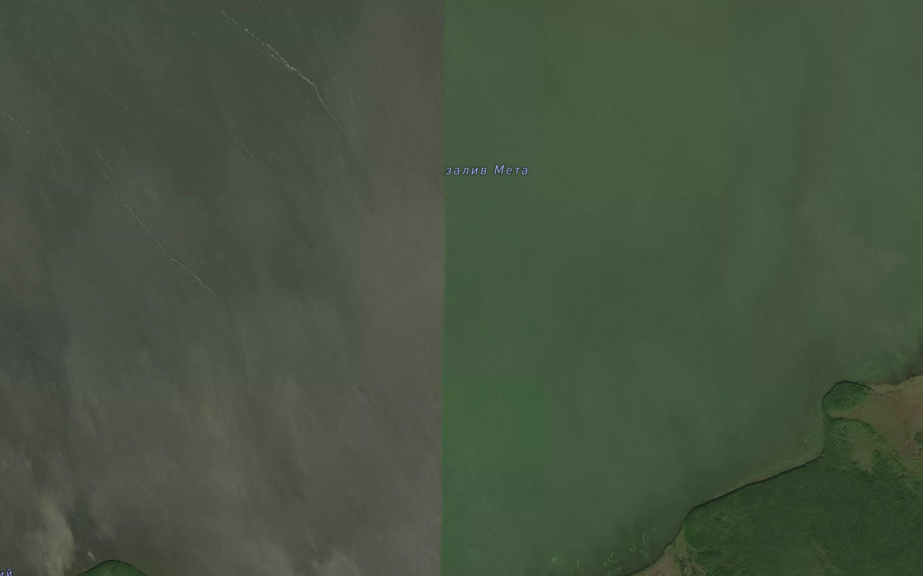 Satellite map of the Zaliv Meta