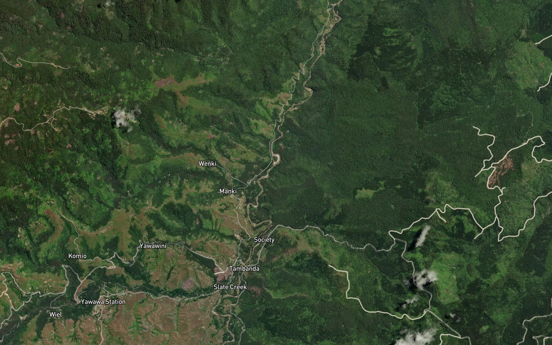 Satellite map of the Divide Creek