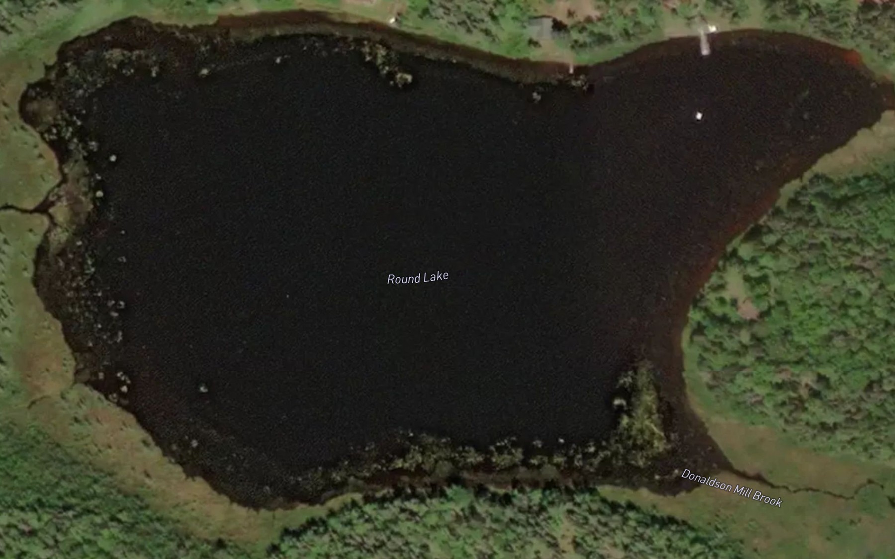 Satellite map of the Round Lake