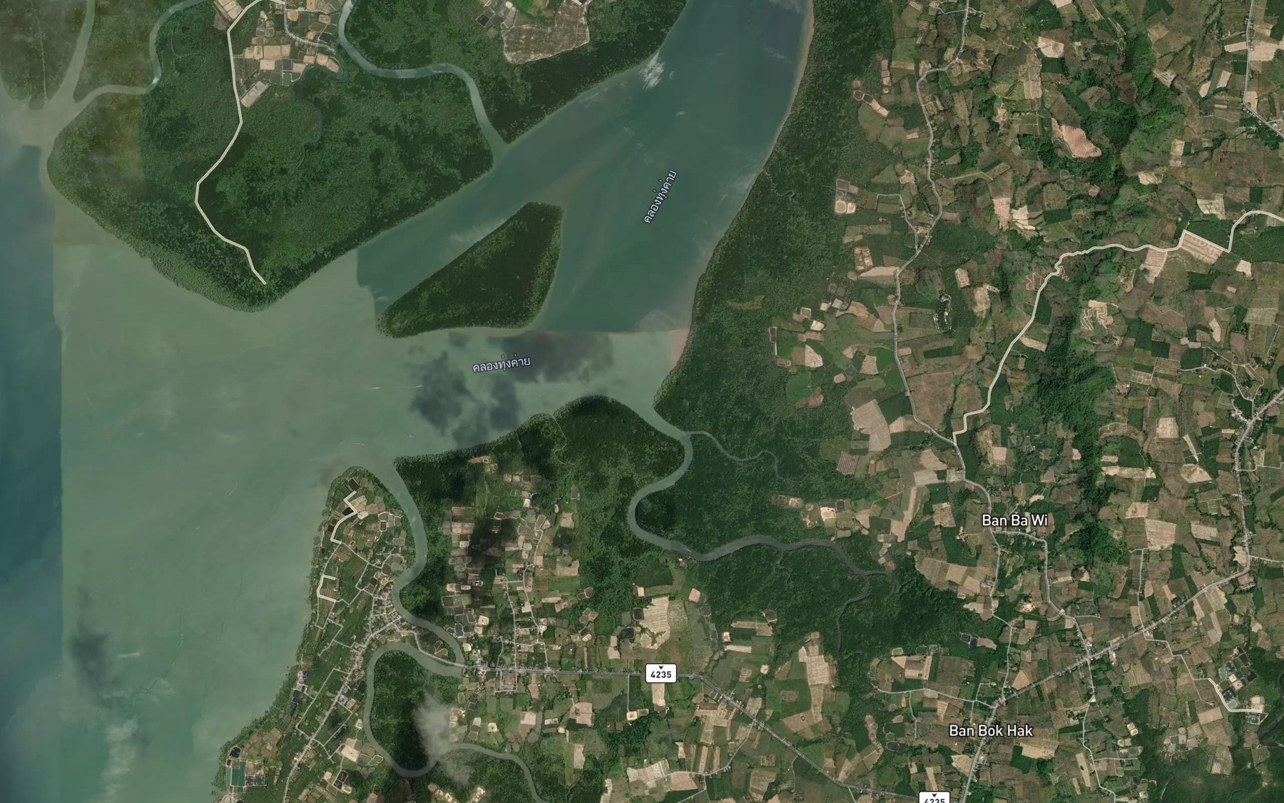 Satellite map of the Khlong Khuan Yang