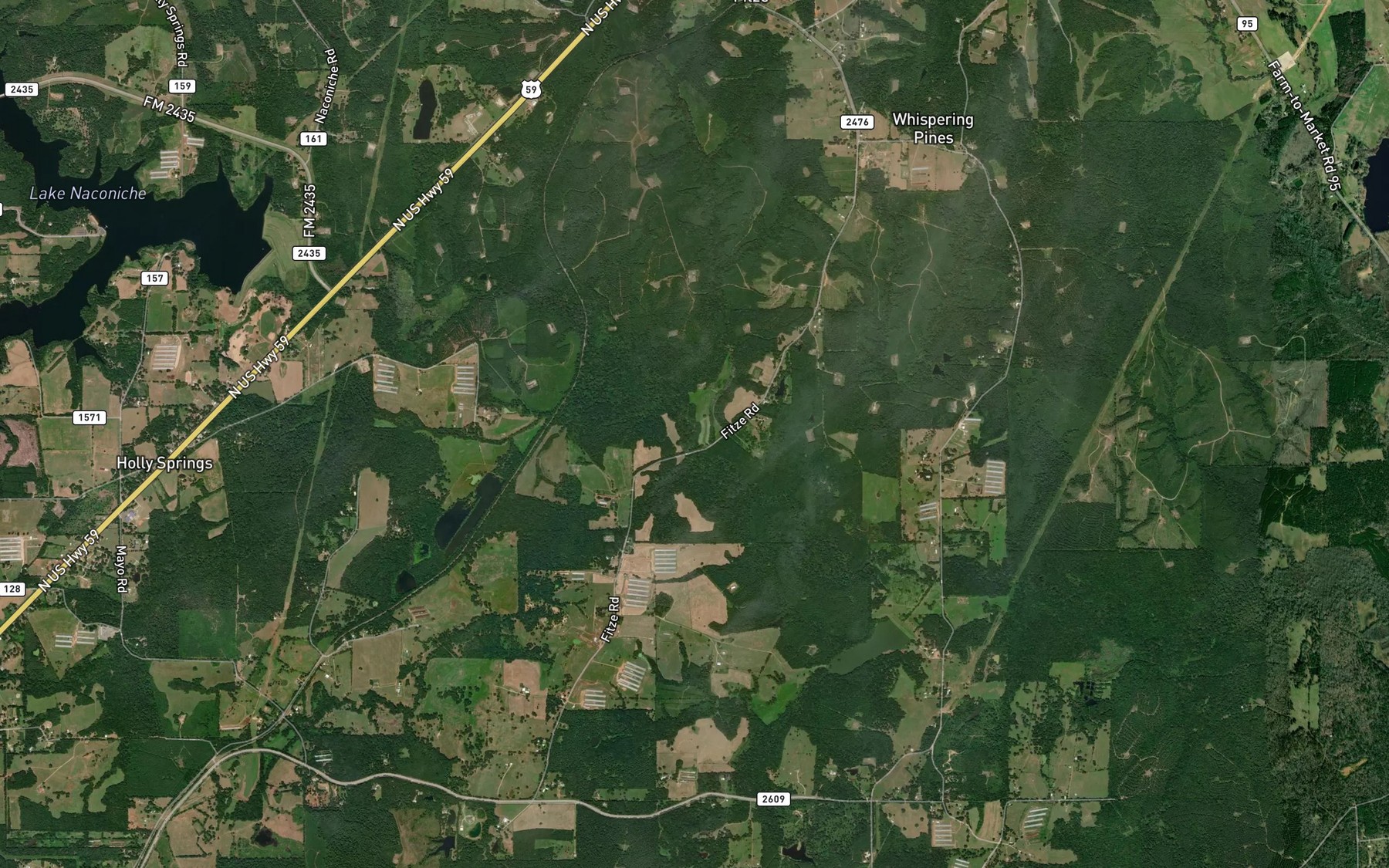 Satellite map of the Fitze Branch