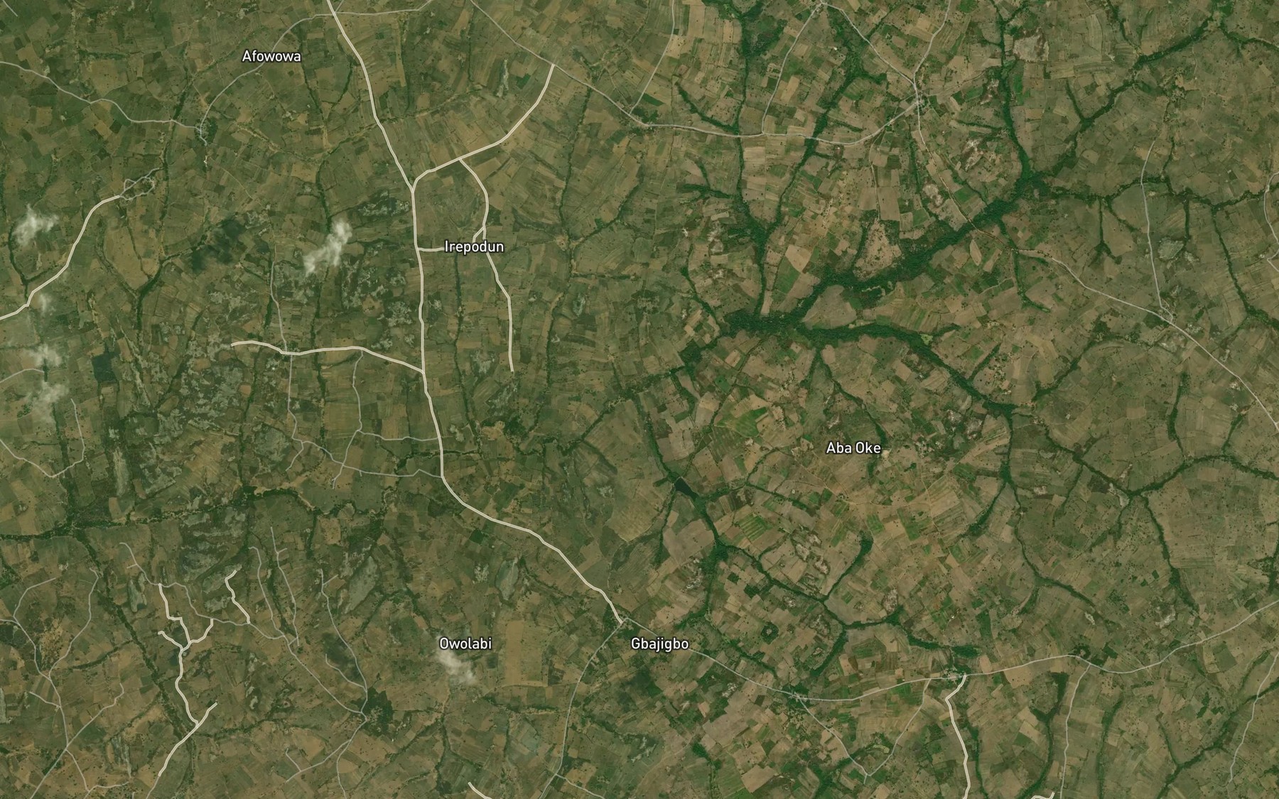 Satellite map of the River Gbagbefomi