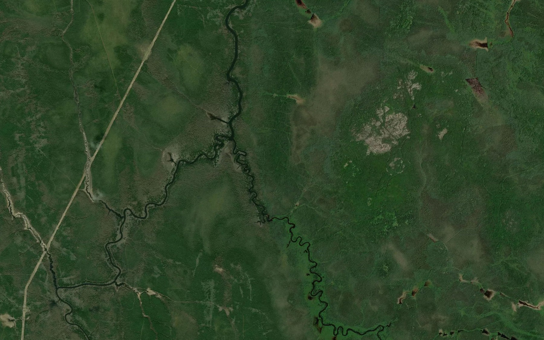 Satellite map of the West Buskegau River