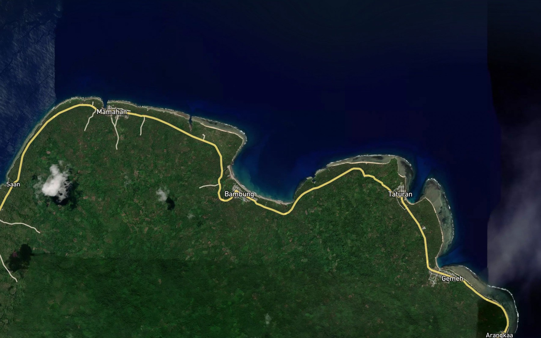 Satellite map of the Teluk Bambung