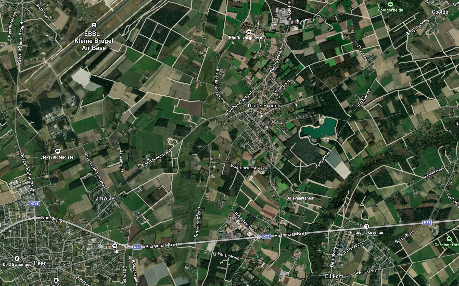 Satellite map of the Jongemansbeek