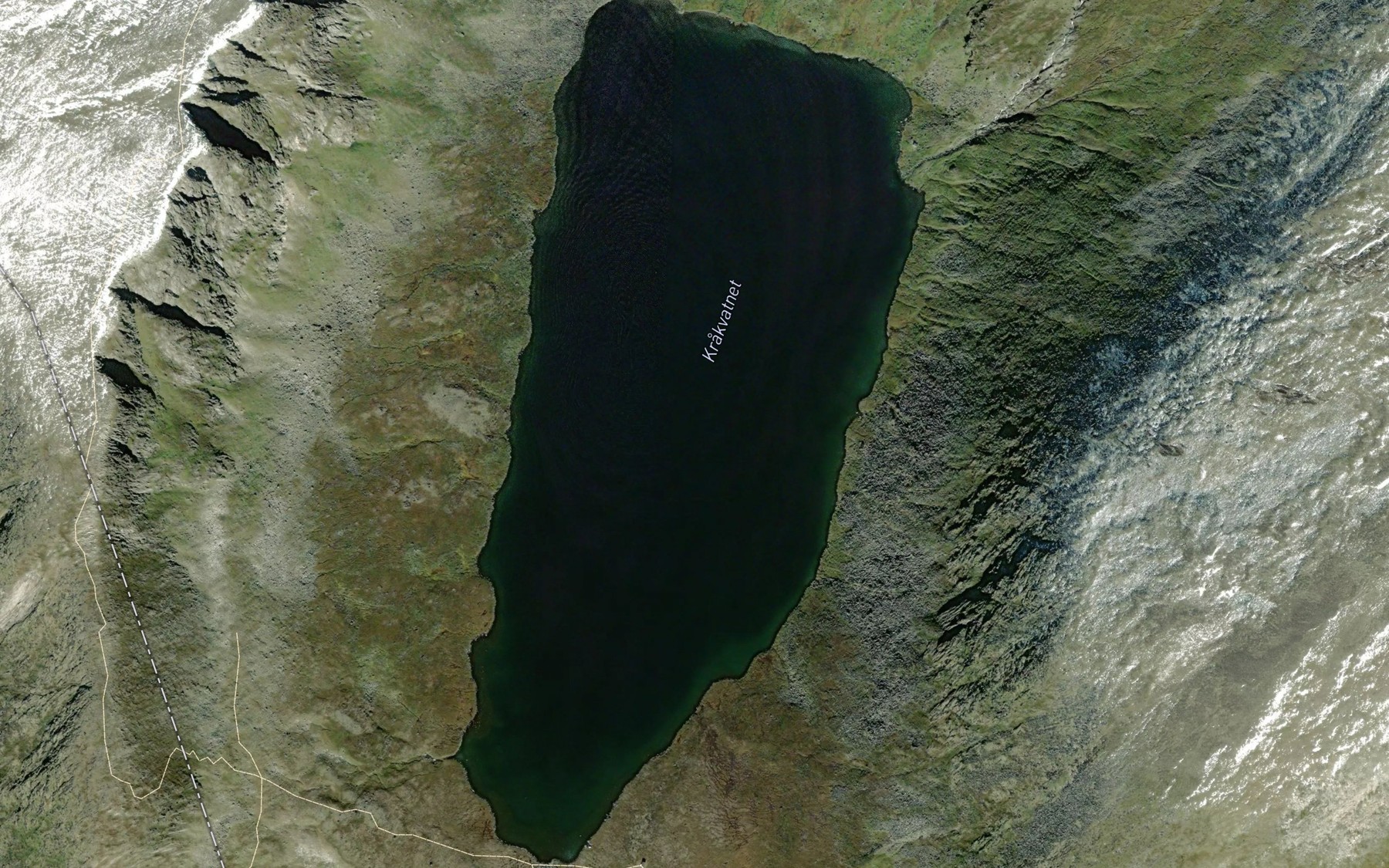 Satellite map of the Krakvatnet