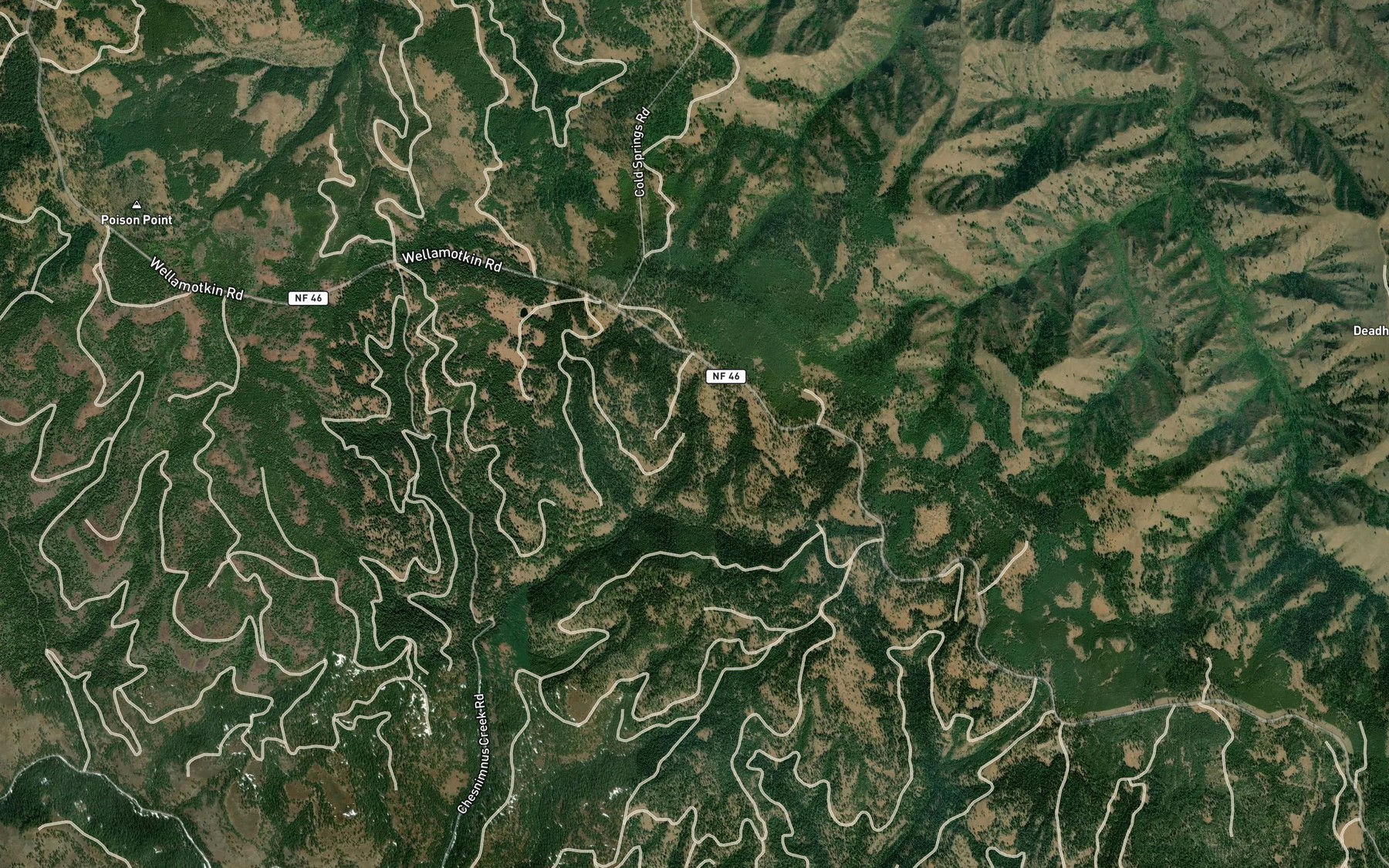Satellite map of the Summit Ridge Spring