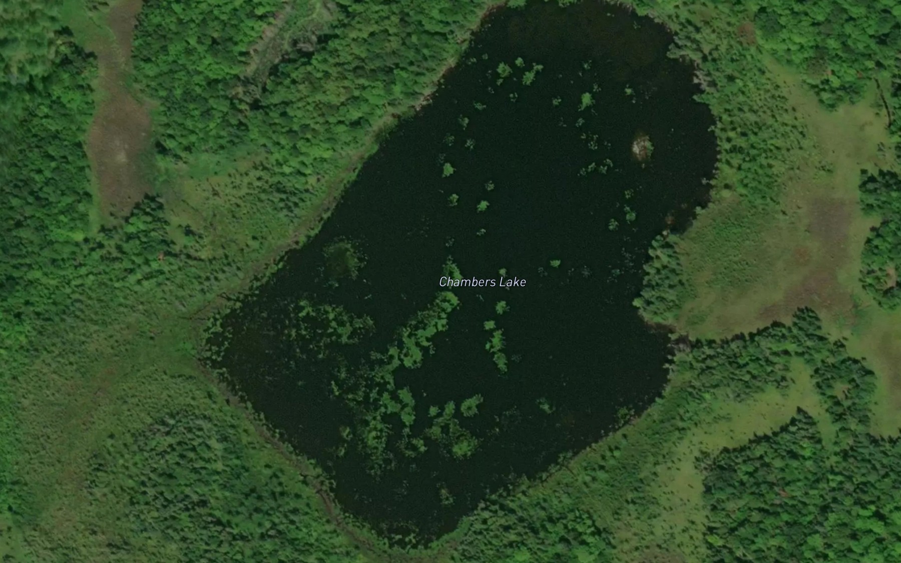 Satellite map of the Chambers Lake