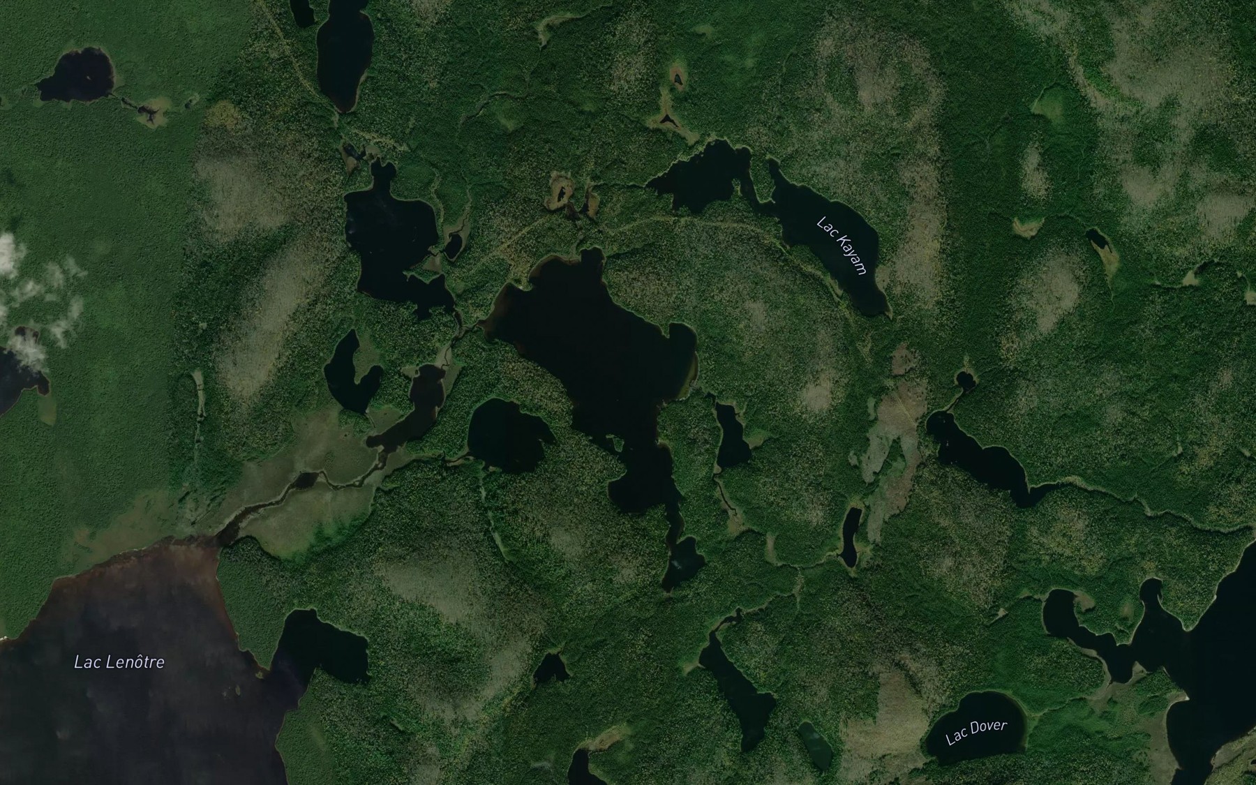 Satellite map of the Lac Gort
