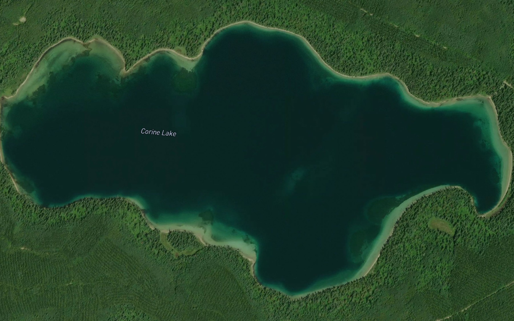 Satellite map of the Corine Lake
