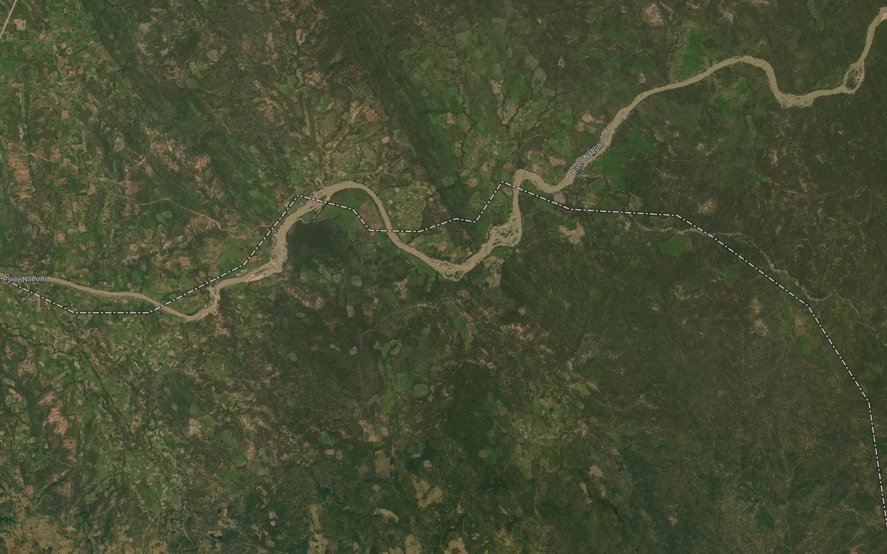 Satellite map of the River Nabuhi