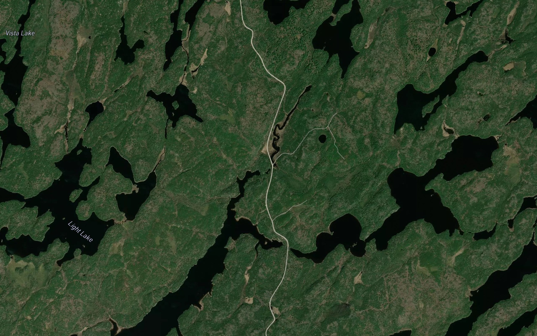 Satellite map of the Caribou River
