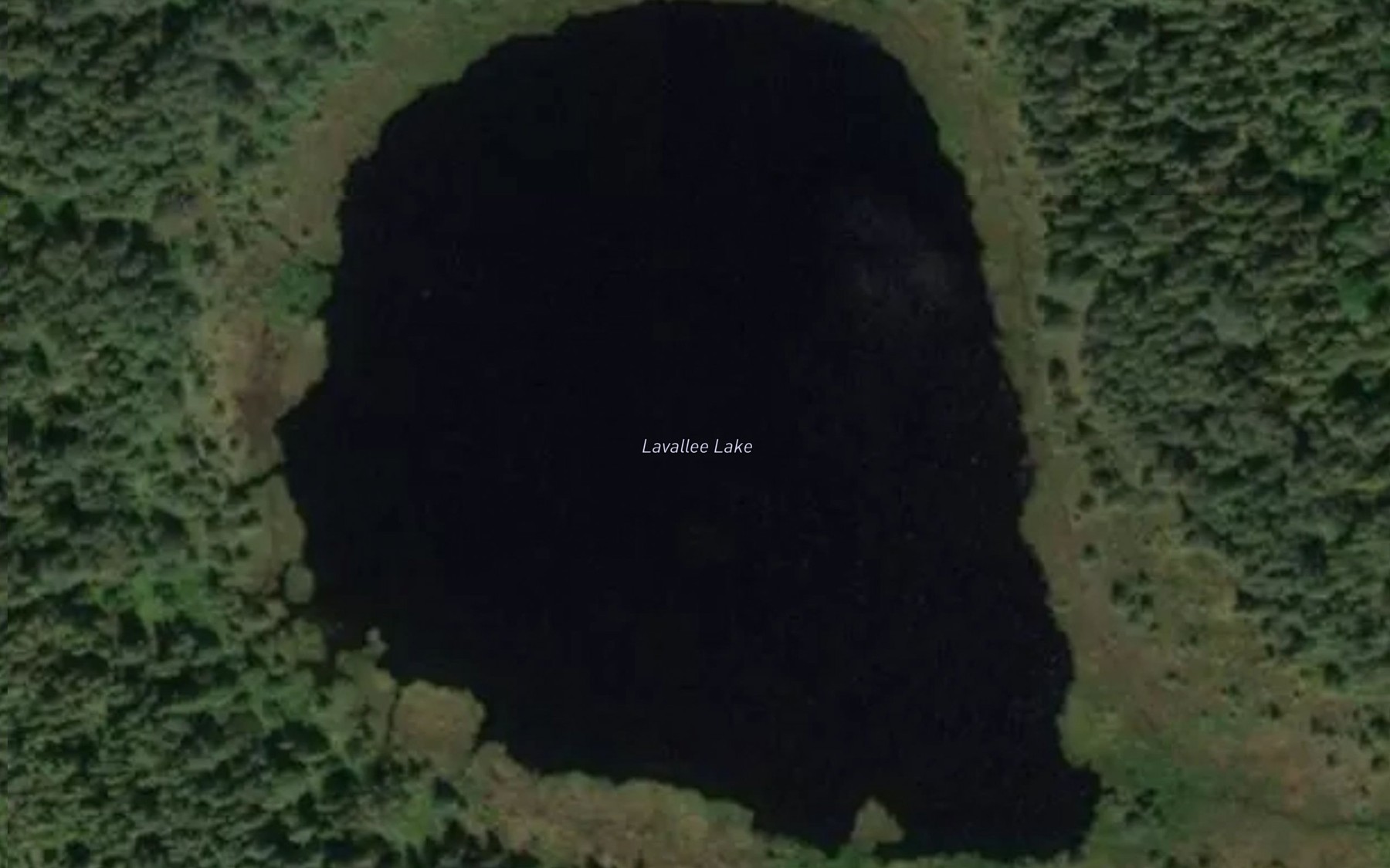 Satellite map of the Lavallee Lake