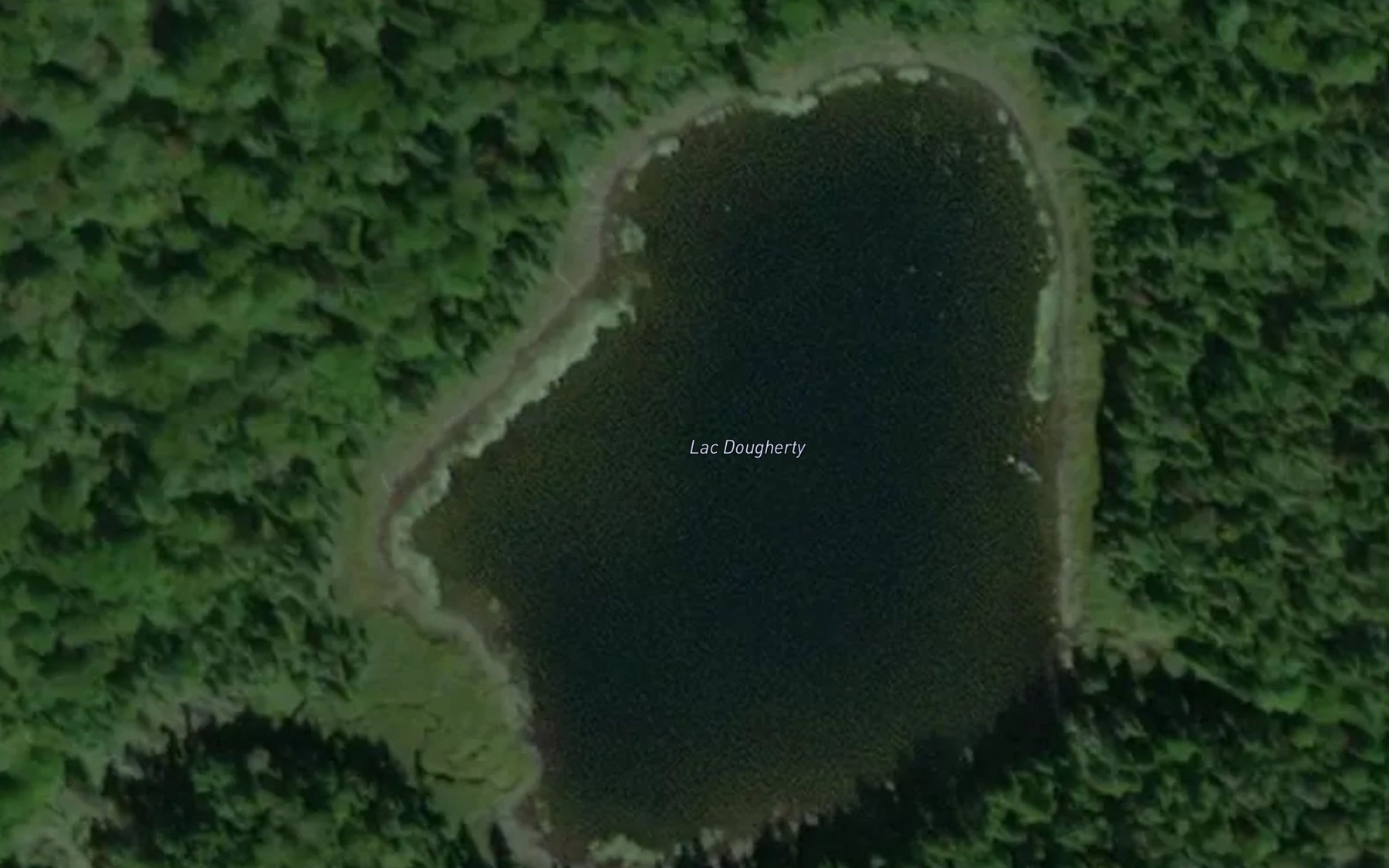 Satellite map of the Lac Dougherty