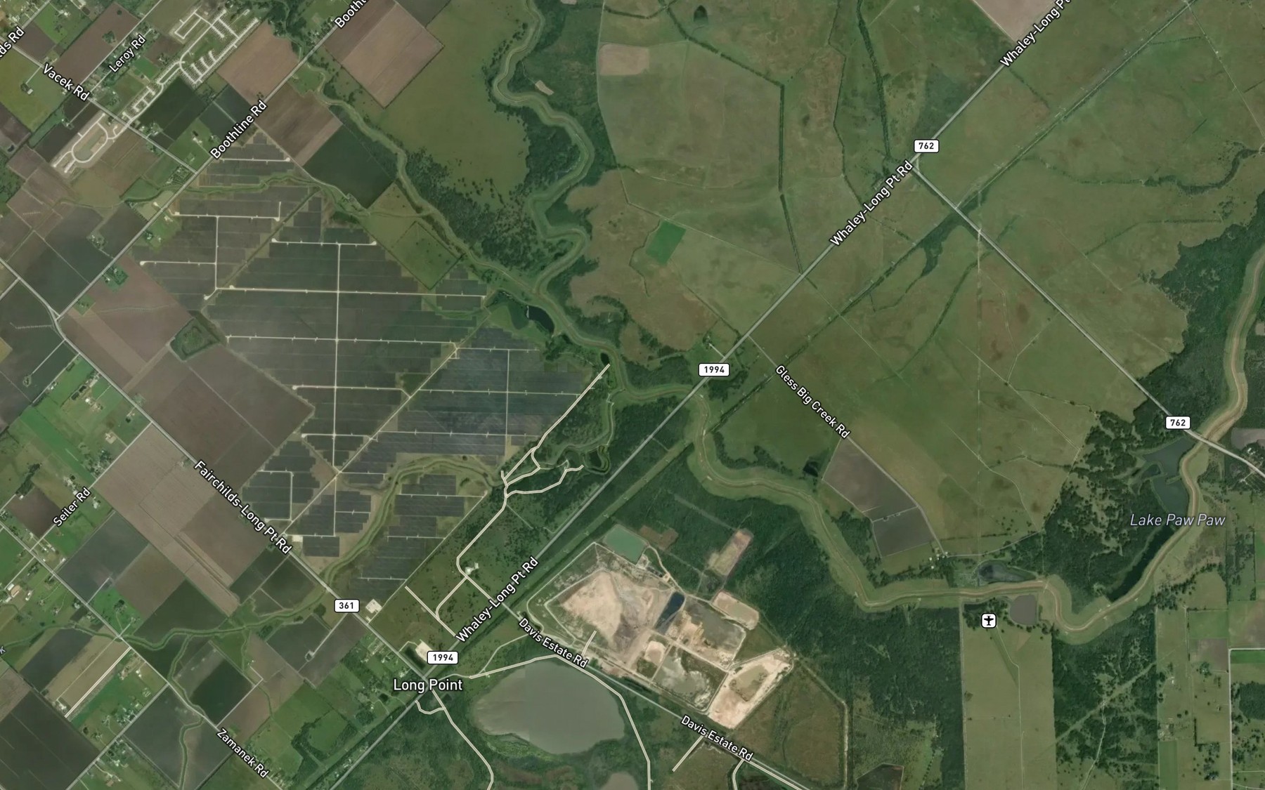 Satellite map of the Deer Creek