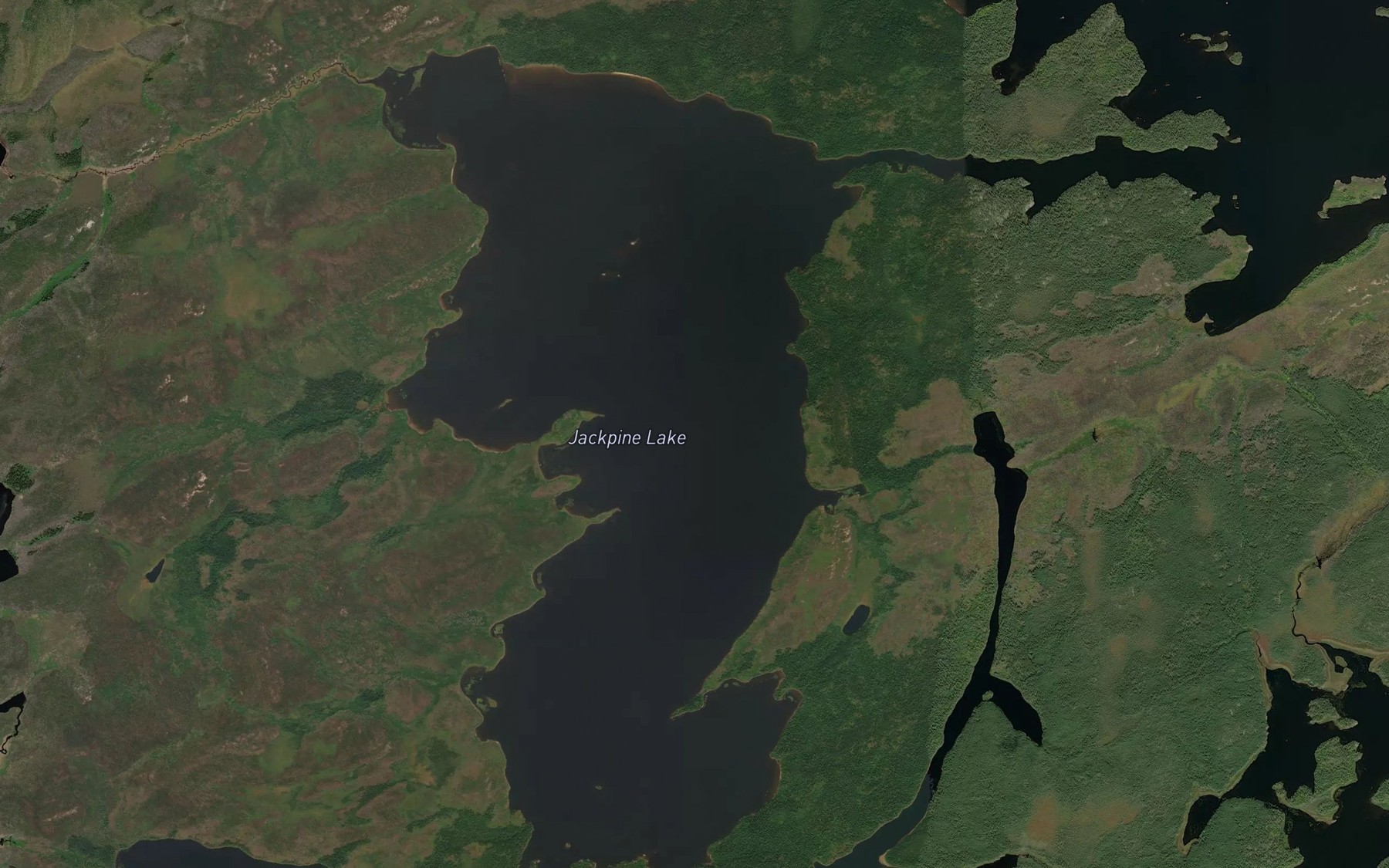Satellite map of the Jackpine Lake