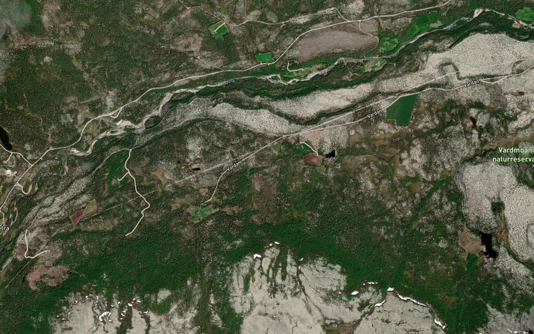 Satellite map of the Slettbekken