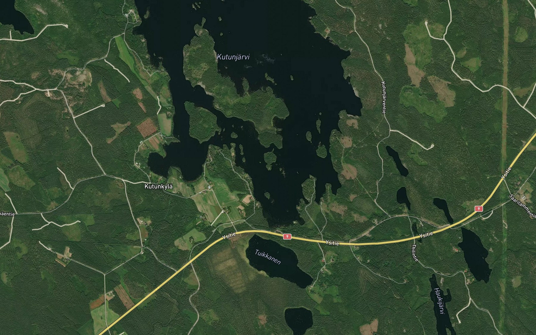 Satellite map of the Kutujarvi