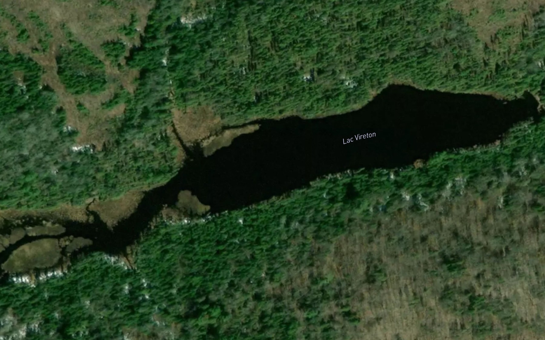 Satellite map of the Lac Vireton