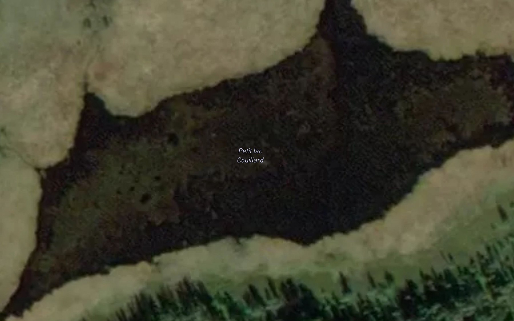 Satellite map of the Petit lac Couillard
