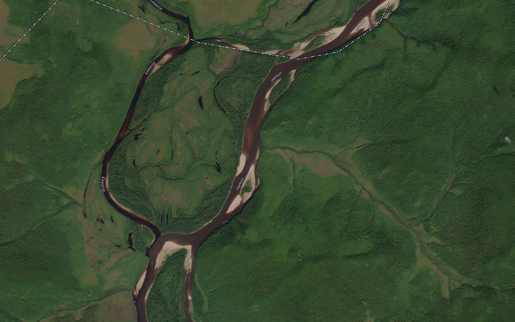 Satellite map of the Pokostak