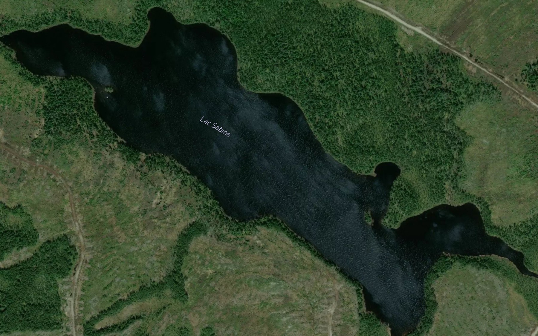 Satellite map of the Lac Sabine